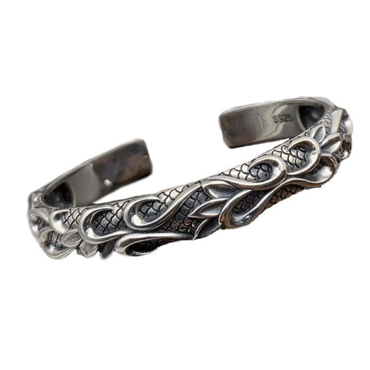 Pulsera de Plata Esterlina S925 Estilo Retro para Hombre con Acabado Envejecido - Image 9