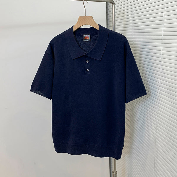 Camisa Slim Fit Coreana de Manga Corta con Cuello Solapa para Hombre - Image 3