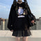 Girls' Trendy Loose-Fitting Sweatshirt - Lightweight High School Top