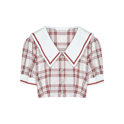 Conjunto Falda Plisada y Blusa a Cuadros - Image 8