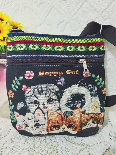 Bolso Bandolera Bordado Étnico con Elefante y Mariposa Estilo Chino - Image 15