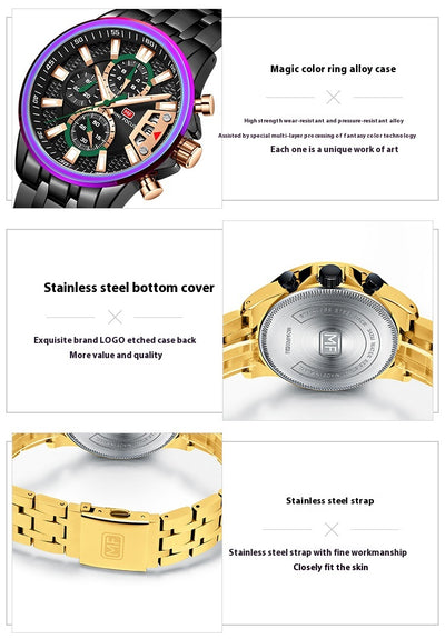 Reloj de Cuarzo Personalizado Resistente al Agua con Esfera de Color Mágico - Image 15
