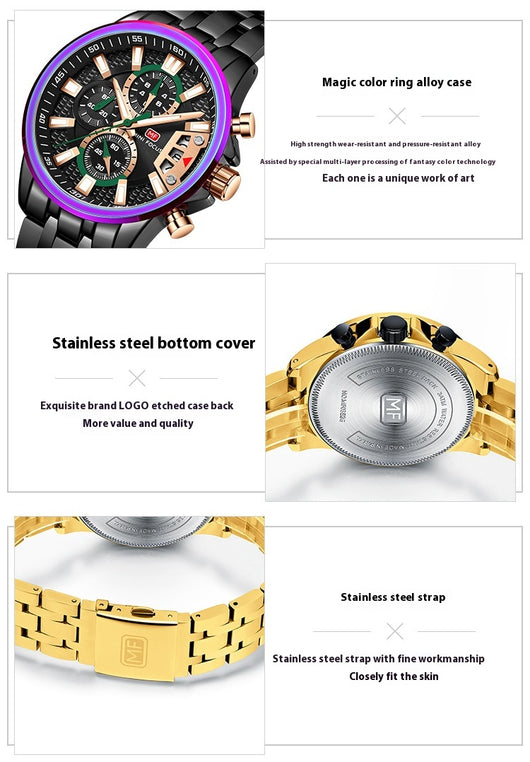 Reloj de Cuarzo Personalizado Resistente al Agua con Esfera de Color Mágico - Image 15