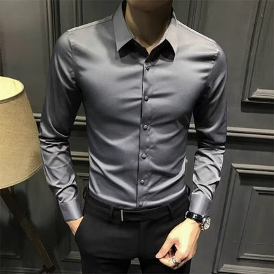 Camisa Business Casual de Manga Larga para Hombre - Image 8
