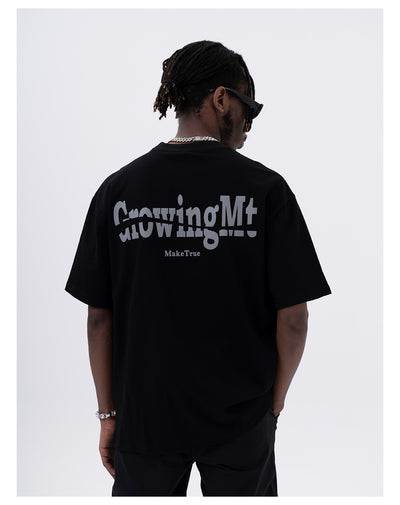 Playera Casual para Hombre con Estampado de Letras en la Espalda - Image 4