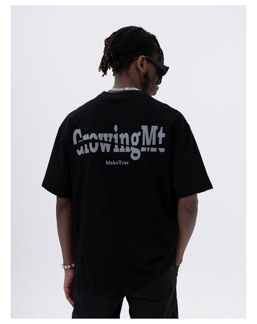 Playera Casual para Hombre con Estampado de Letras en la Espalda - Image 4