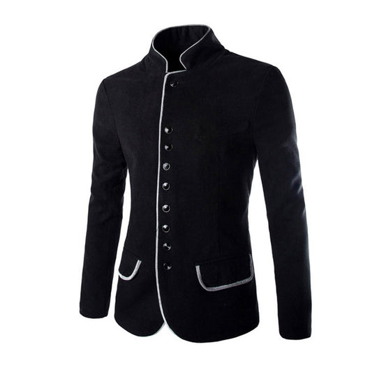 Traje Ejecutivo de Lana con Cuello Parado y Botones Múltiples - Image 3