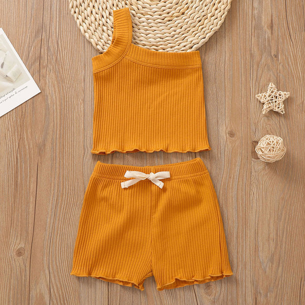 Conjunto de Verano para Bebé - Chaleco sin Mangas y Shorts 2 Piezas