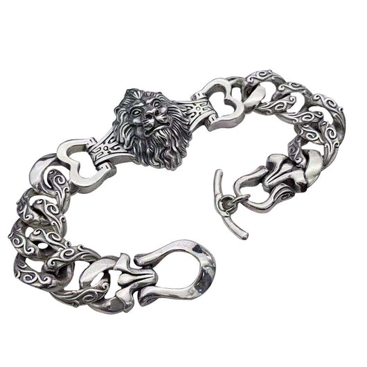 Pulsera de Plata Tailandesa para Hombre con Patrón Agresivo - Image 8