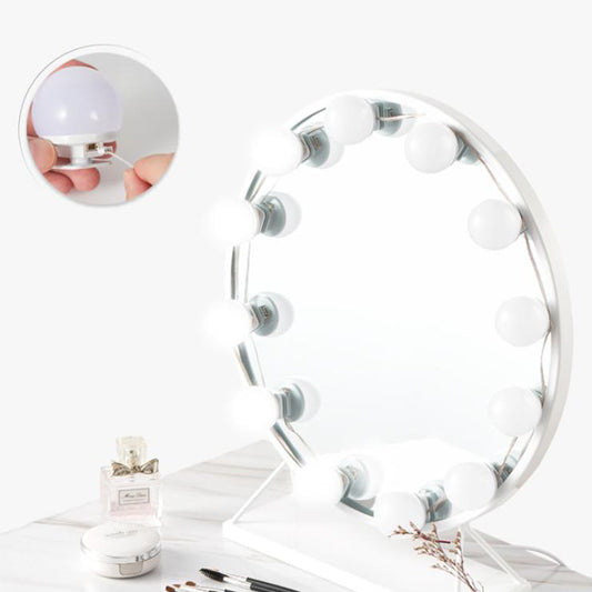 Espejo de Maquillaje LED con Luz Hollywood USB - Iluminación Tricolor Ajustable - Image 2