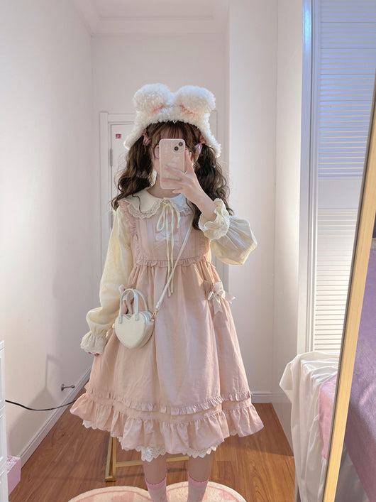 Falda JSK Estilo Lolita con Corazón Hueco y Lazo