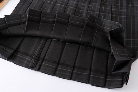 Falda Plisada de Cuadros Cintura Alta Estilo Uniforme - Image 13