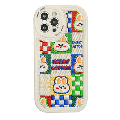 Funda para Celular Bordada con Osito y Conejito - Image 6
