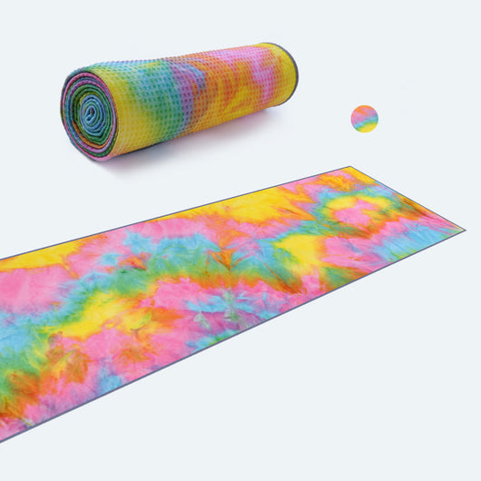 Toalla Antideslizante para Yoga y Ejercicio - Diseño Tie-Dye Multicolor - Image 22