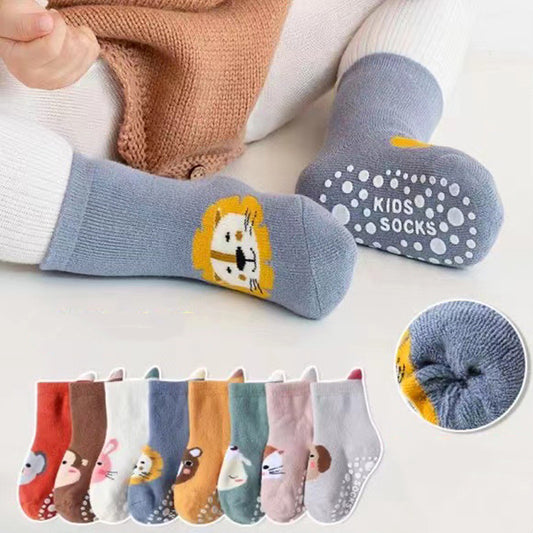 Calcetines Térmicos Infantiles con Diseño de Dibujos Animados y Talón Reforzado