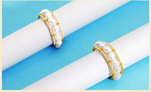 Anillo de Perla en Cobre - Joya Minimalista Elegante - Image 5