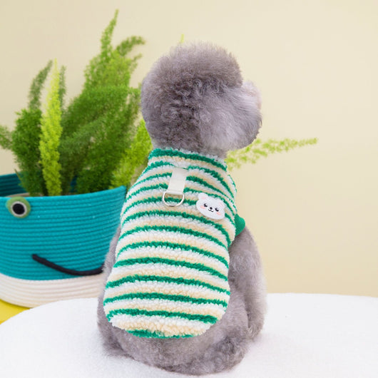 Playera Térmica a Rayas para Mascotas con Oso - Image 7