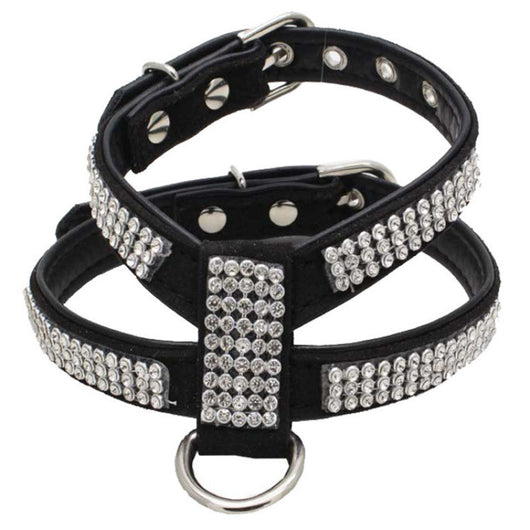 Arnés en K con Strass para Perros Pequeños - Correa de Sujeción Manual - Image 2