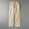 Pantalones Rectos Holgados de Algodón y Lino para Uso Casual
