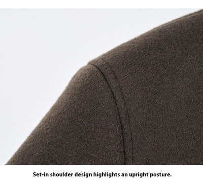 Abrigo de Lana Reversible para Hombre - Cuello de Traje Medio Largo - Image 20
