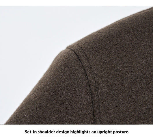 Abrigo de Lana Reversible para Hombre - Cuello de Traje Medio Largo - Image 20
