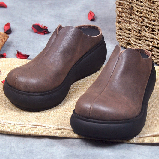 Sandalias Retro de Plataforma Mujer en Cuero - Image 7