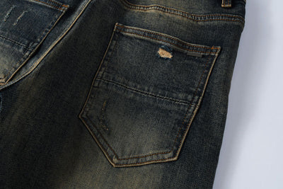 Pantalones Vaqueros Rotos Azul Oscuro para Hombre - Image 7