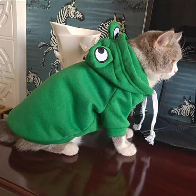 Sudadera Cálida de Rana para Mascotas - Disfraz Halloween Divertido para Gatos y Perros Pequeños - Image 14