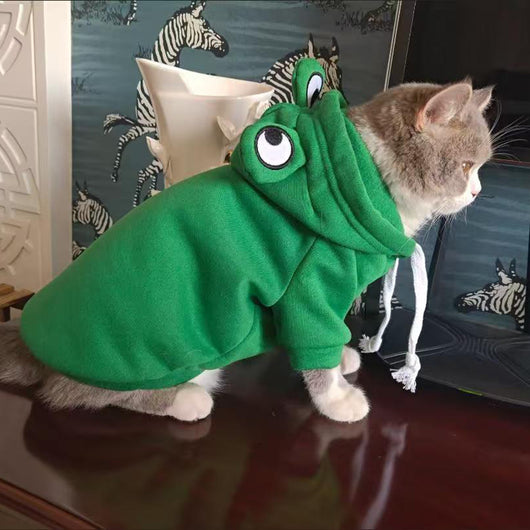 Sudadera Cálida de Rana para Mascotas - Disfraz Halloween Divertido para Gatos y Perros Pequeños - Image 14