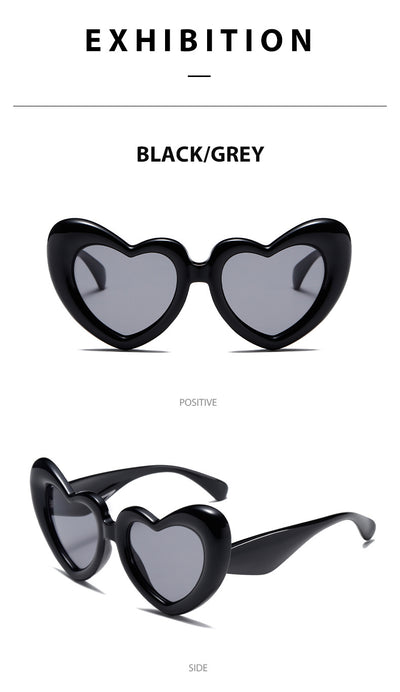 Gafas de Sol Forma de Corazón Marco Grueso Amor - Image 17
