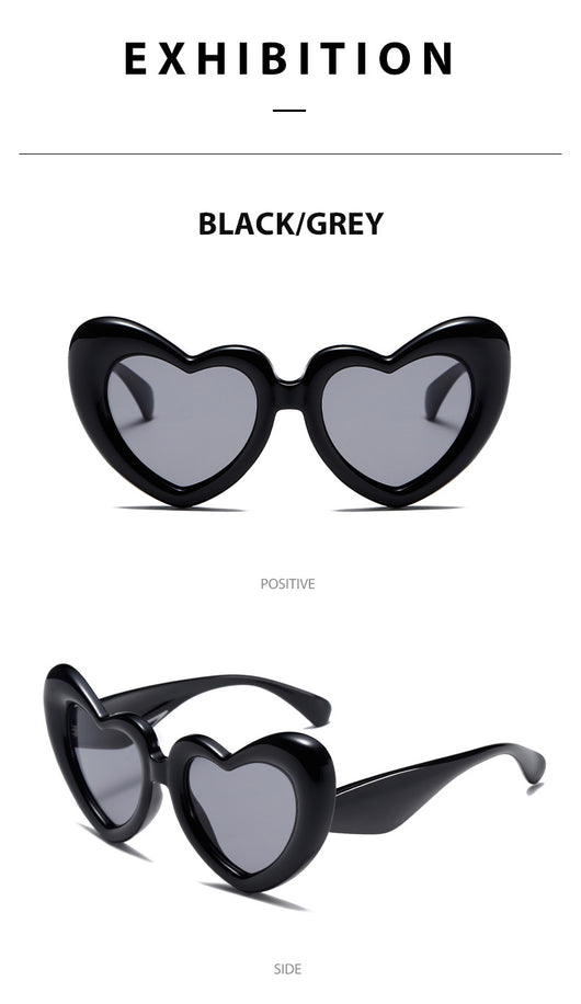 Gafas de Sol Forma de Corazón Marco Grueso Amor - Image 17