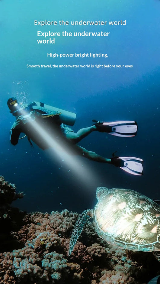 Linterna Frontal de Buceo LED de Alta Potencia con Enfoque Fijo y Batería de Larga Duración - Image 16