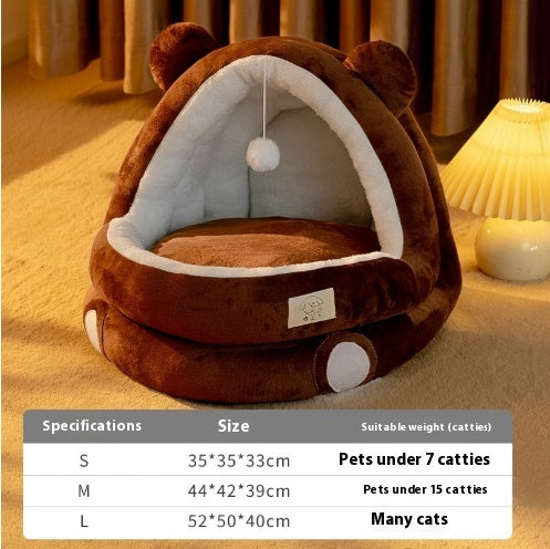 Cama Nido para Gatos Cerrada Cuatro Estaciones - Calidez Todo el Año - Image 7