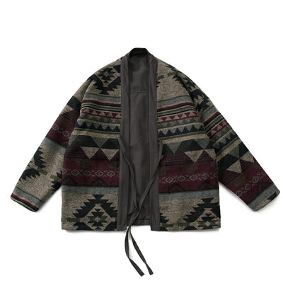 Chaqueta Acolchada de Algodón Estilo Étnico Retro para Hombre - Image 5