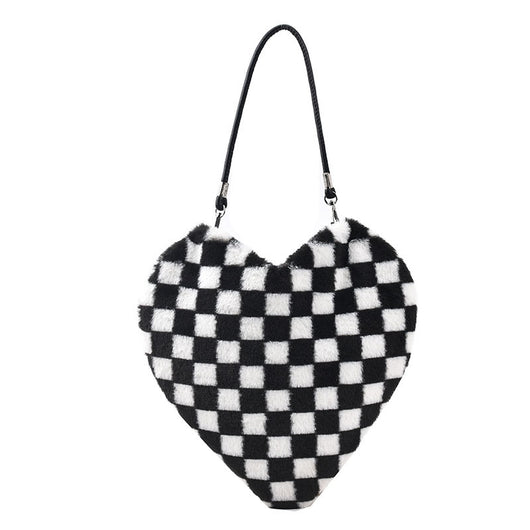 Bolso Peluche Love Lattice Cuadros Ajedrez - Diseño Único - Image 8