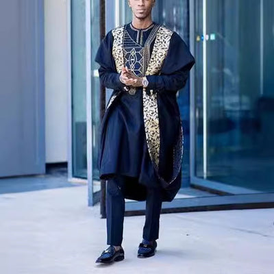 Traje Casual Hombre Estampado Étnico Africano
