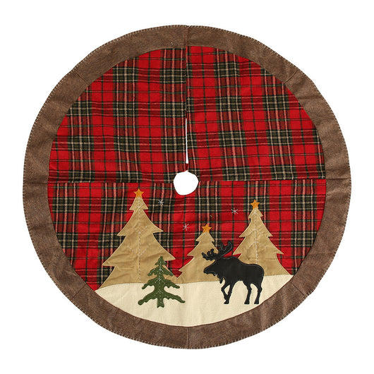 Falda Protectora para Árbol de Navidad con Diseño Cuadriculado - Image 6