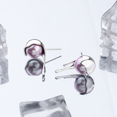 Aretes de Plata Pura con Estilo Contemporáneo - Image 2
