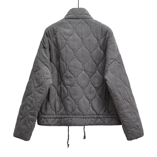 Chaqueta Retro Americana de Algodón con Cuello Tipo Polo y Diseño Rombo para Mujer - Image 17