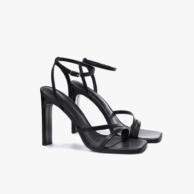 Tacones Negros Gruesos de Altura Media - Image 10