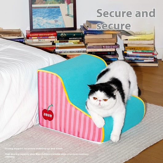 Escaleras para Mascotas con Peldaños Removibles y Esponja Lavable