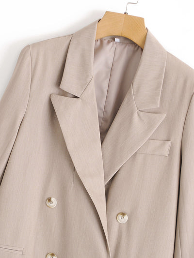 Blazer Doble Botonadura Mujer Elegante Maduro Corte Recto Casual - Image 4
