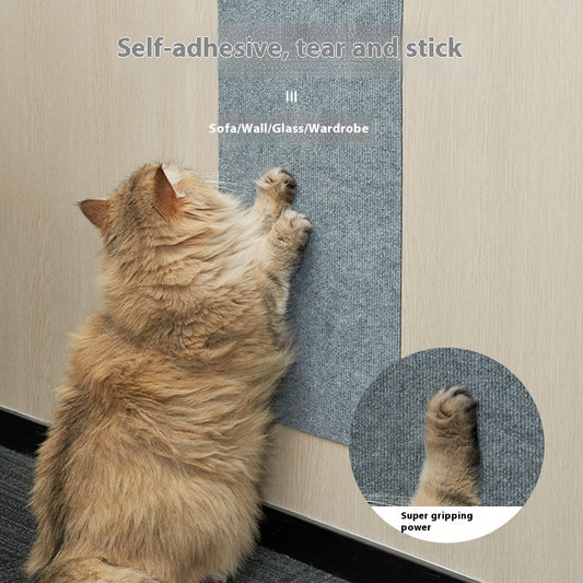 Milky White pet cat camping pad with a ribbed texture, made from wear-resistant polyester. - Image 2