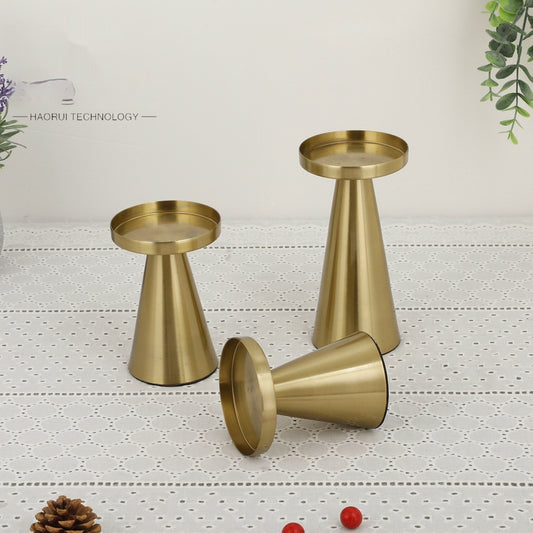 Portavelas Vintage de Bronce Antiguo - Adorno Decorativo Clásico