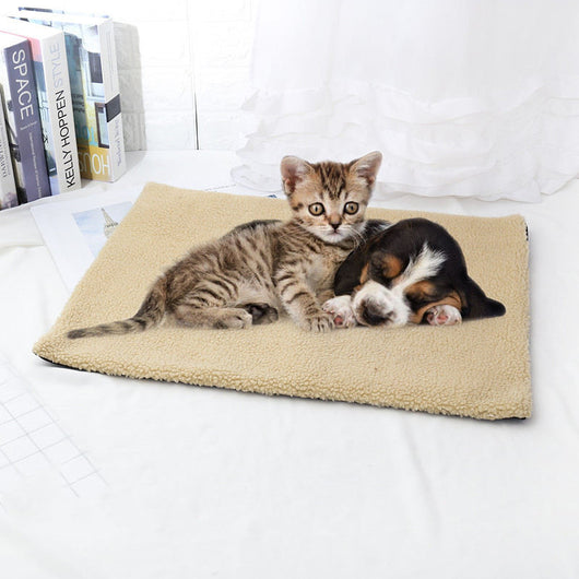 Cama Térmica Autocalefactable para Perros con Relleno de Lana de Cordero