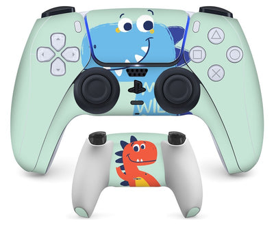 PS5 controller with a pastel marble sticker, showing the front and back views for anti-scratch protection. - Image 15