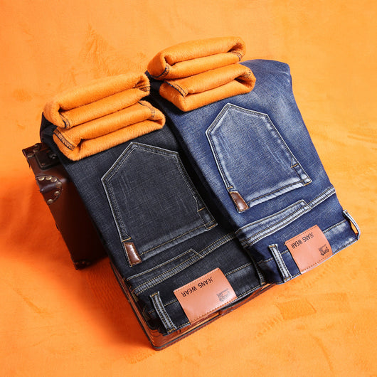 Jeans Slim Plus Elásticos con Forro Polar para Hombre - Image 9