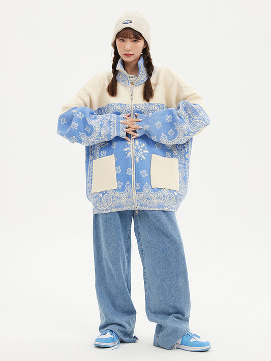 Cardigan Tejido Suelto Flor de Cashew - Suéter Casual Versátil - Image 2