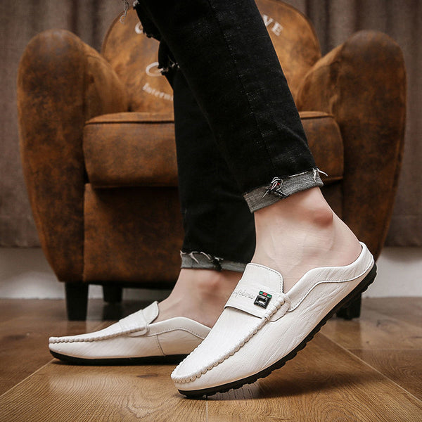 Mocasines Hombre Cuero Cerrados sin Talón - Comodidad Slip-On
