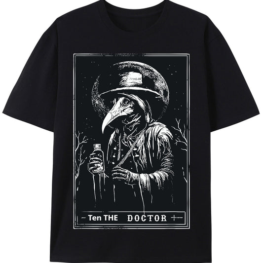 Camiseta Casual de Algodón para Hombre con Estampado de Horror y Misterio
